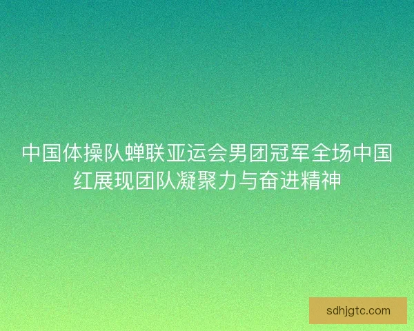 中国体操队蝉联亚运会男团冠军全场中国红展现团队凝聚力与奋进精神
