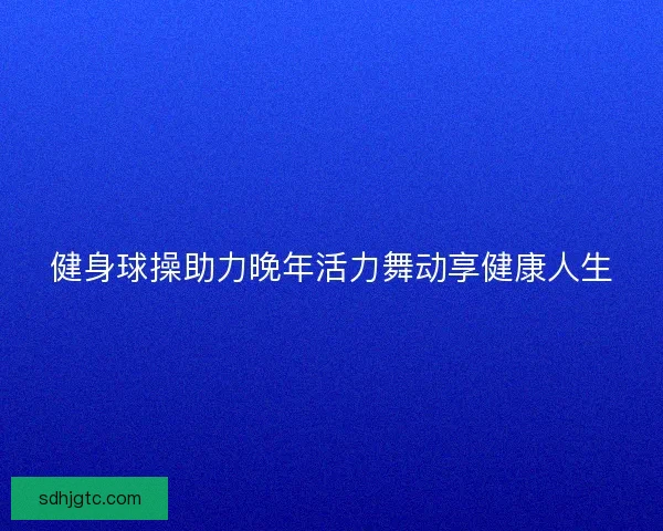 健身球操助力晚年活力舞动享健康人生 健身球操助力晚年活力舞动享健康人生