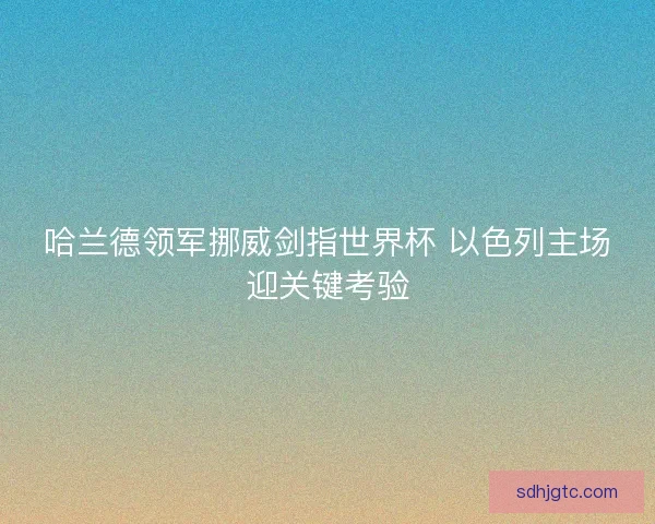 哈兰德领军挪威剑指世界杯 以色列主场迎关键考验
